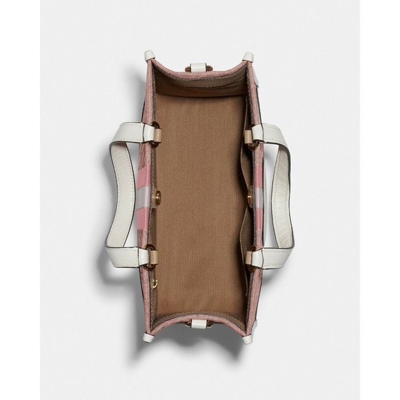 💘 Coach Dempsey Carryall In Signature Jacquard With Patch & Heart Charm - Picture 3 of 5